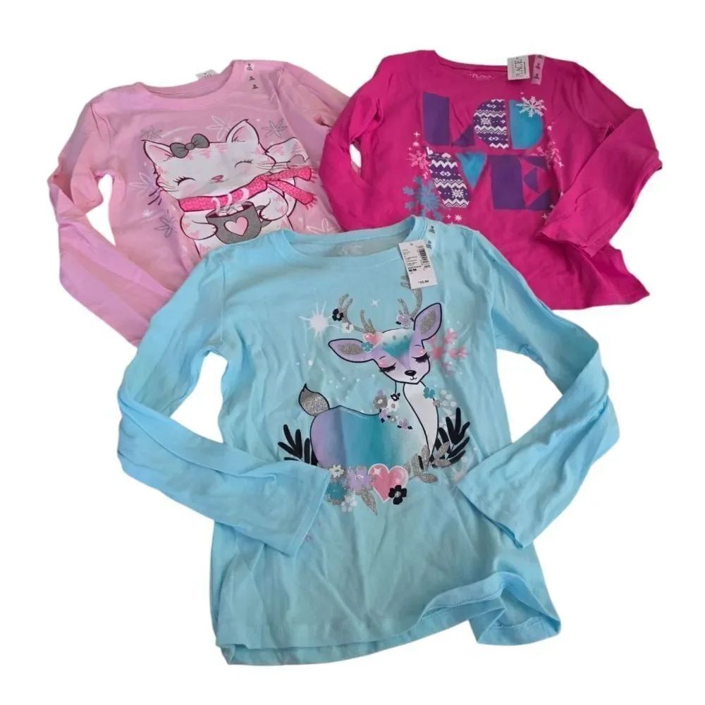 Nwt Childrens Place Long Sleeve Tee's Size 7/8